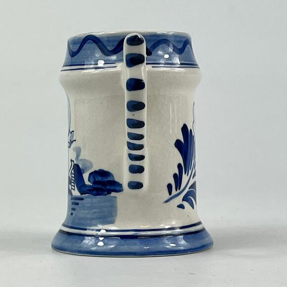Netherlands Holland Delfts Blue Mini Novelty Mug Travel Souvenir Vtg Windmill - Picture 4 of 14